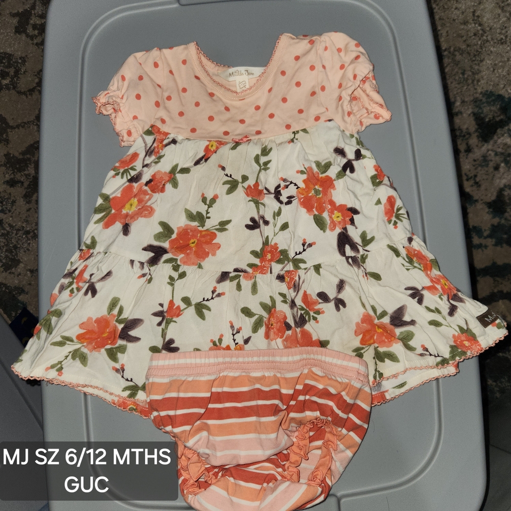 Matilda Jane Peach and Floral Casual Dress